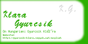 klara gyurcsik business card